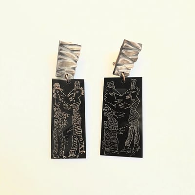 Anita Münz, Beziehungsbilder, Schmuckarbeiten, Lötkolben / Hornplatte