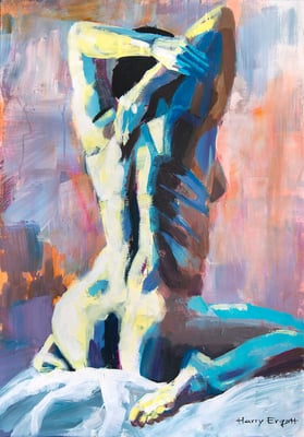 Harry Ergott, Full of Strength, Acryl / Kunstdruckpapier auf Dibond, 71 x 50 cm 