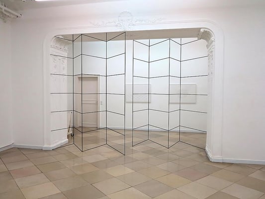 FRANZ RIEDL, Paravent Ausstellungsansicht ArtMark Galerie 300x500x0,8cm