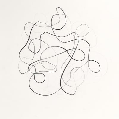 OT-draw04, 2024, Graphit auf Papier, 30x30 cm