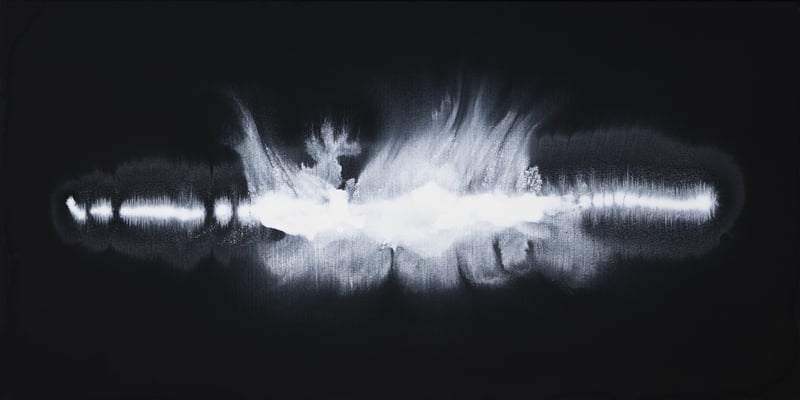 OT-FL 07, 2025, Acryltinte auf Canvas, 40 x 80 cm