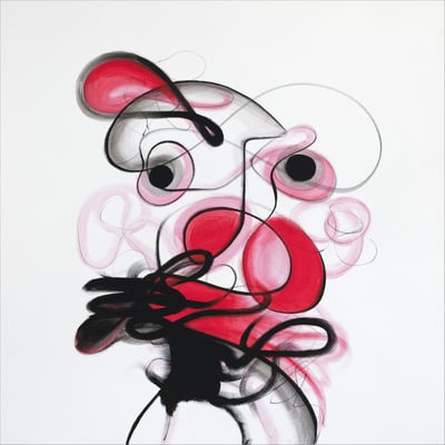 Creatura 03, 2025, Acryl auf Canvas, 80 x 80 cm