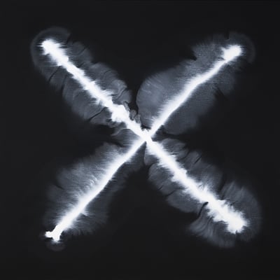 OT-FL 03, 2025, Acryltinte auf Canvas, 80 x 80 cm