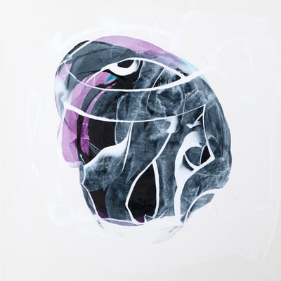 OT-pap13, 2024, Acryltinte auf Papier, 30x30 cm