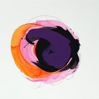 OT-pap07, 2024, Acryltinte auf Papier, 30x30 cm