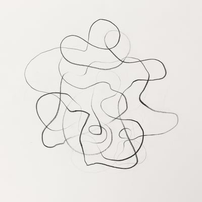 OT-draw12, 2024, Graphit auf Papier, 30x30 cm