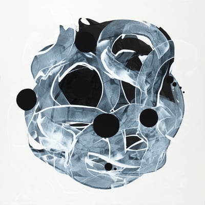 OT-pap21, 2024, Acryltinte auf Papier, 40x40 cm