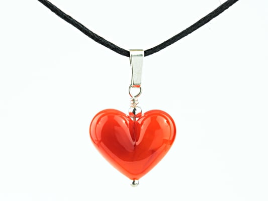 Anhängerchen Herzchen Orange