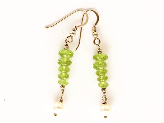Lange Peridot-Ohrhänger