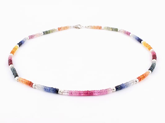Bunte Saphir-Kette