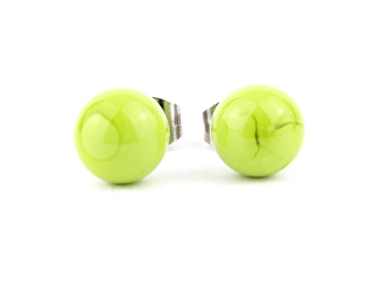 Einfarbige Ohrstecker maigrün