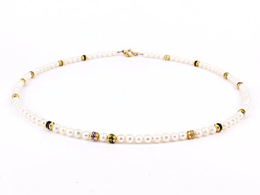 Perlenkette mit facettierten Turmalinen