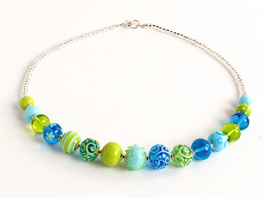 Collierkette Türkis und Grün