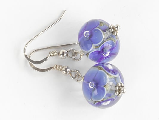 Ohrhänger Blütenzauber blau