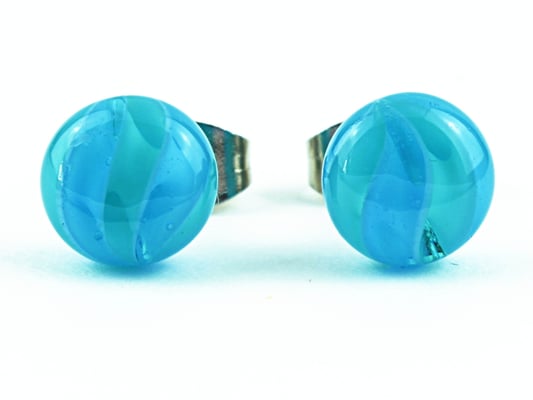 Ohrstecker Wave türkis