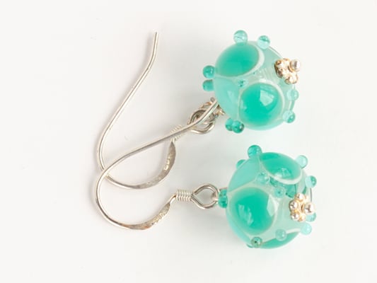 Ohrhänger Arlecchino in grüntürkis