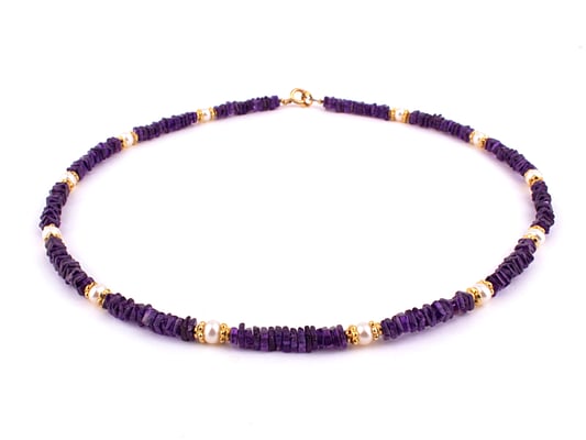 Amethystkette mit Perlen