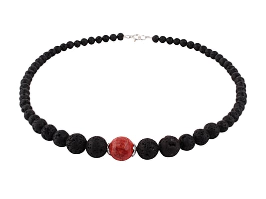 Lava-Verlaufskette mit facettierter Schaumkoralle