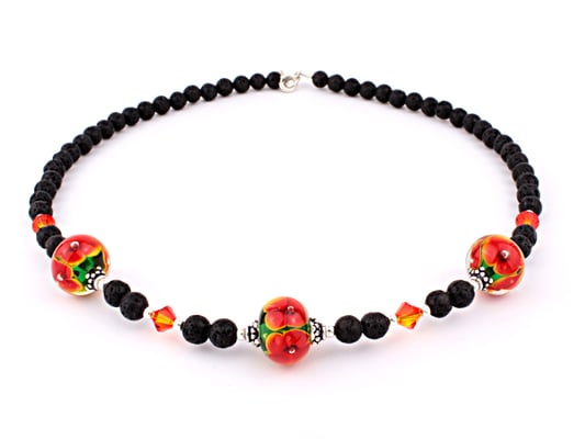 Lavakette Blütenzauber in Orange