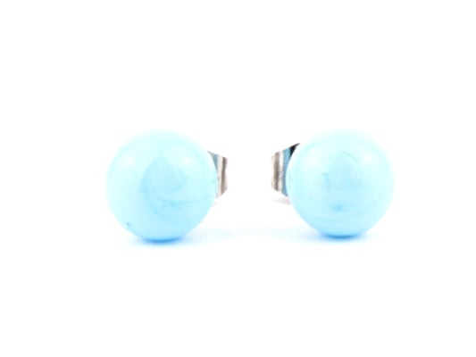 Einfarbige Ohrstecker türkis