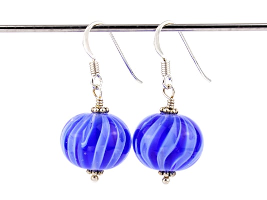 Ohrhänger Wave in Blau