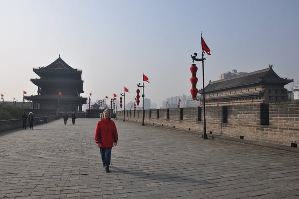 China, Xi'an, Stadtmauer