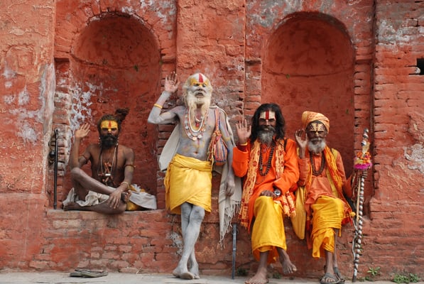 Nepal, Pashupatinath am Bagmati Fluss, Wichtigster Toten Verbrennungsplatz Nepals