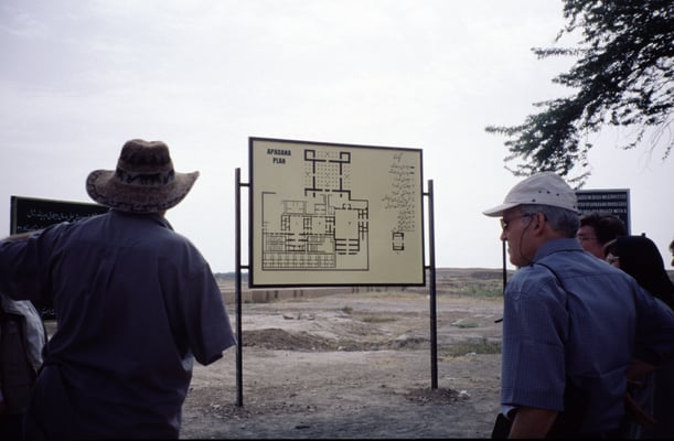 Iran, Ruinen von Susa, Reste des Darius Palastes mit der Audienzhalle der Apadana