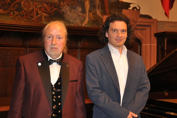 KuBe Klavierkonzert Michael Britz mit Johannes Gaechter, am 25. April 2025 im Rathausfestsaal Saarbrücken.