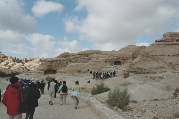 Jordanien, In der Schlucht auf dem Weg nach Petra