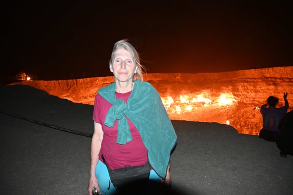 Turkmenistan, Krater Darvaza in der Wüste Karakorum