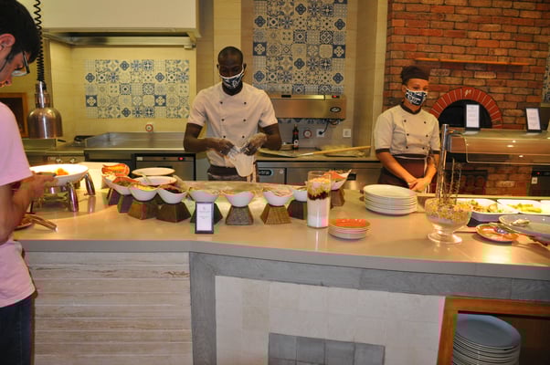 Kap Verden, Insel Sal, Abendbuffet im Hilton