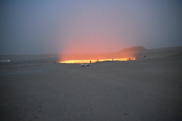 Turkmenistan, Krater Darvaza in der Wüste Karakorum