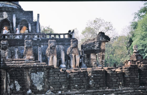 Thailand, Si Satchanalai, Wat Chang Lom
