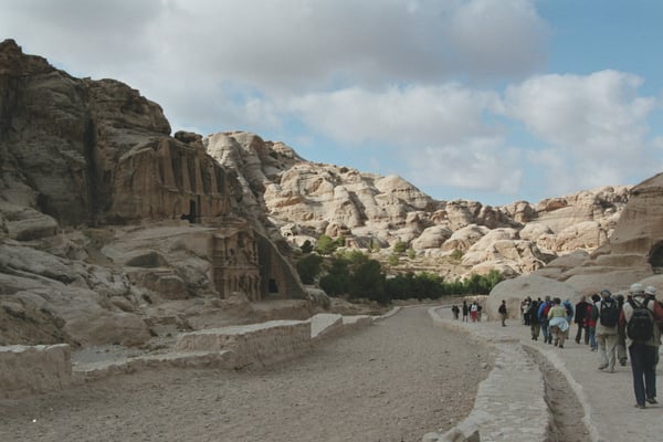 Jordanien, In der Schlucht auf dem Weg nach Petra