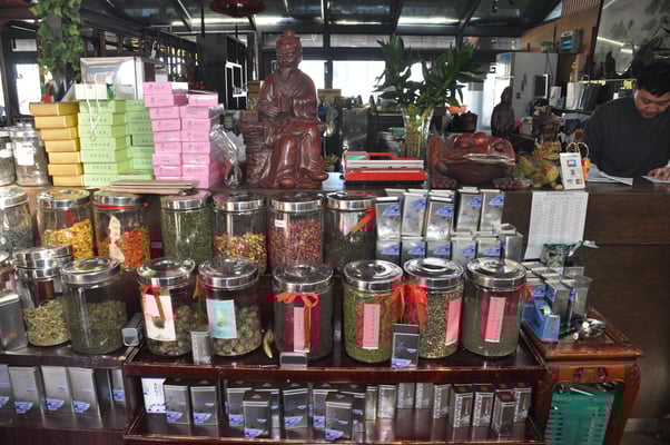 China, Shanghai, Altstadt aus der Ming Dynastie, Besuch in einem Teehaus