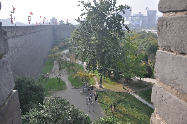 China, Xi'an, Stadtmauer