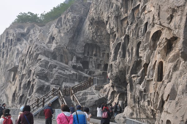 China, Longmen Grotten am Yi Fluss