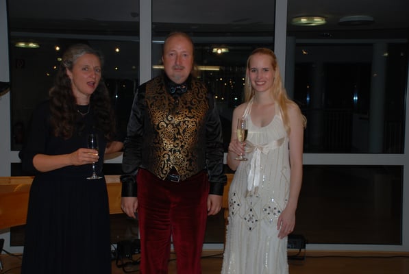 Christiane Mandernach, Michael Britz und Laura Demjan am 28. September 2014 im Rathaus Riegelsberg beim KuBe Barockkonzert "Lamenti e piaceri della Ninfa". Es war wunderschön !!!!!!!!!!!!!!!!!!