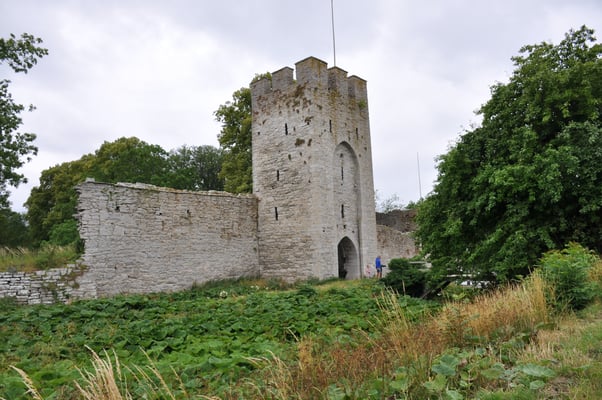 Schweden, Gotland, Visby mit Kathedrale und Stadtmauer