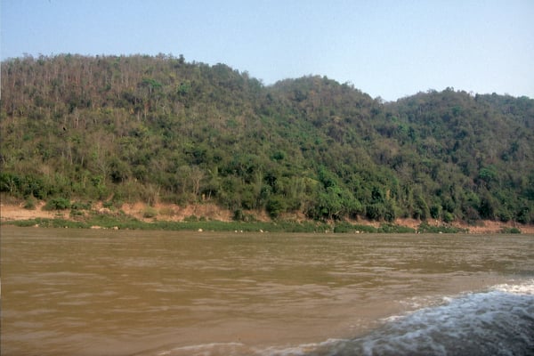 Laos, Bootsfahrt auf dem Mekong