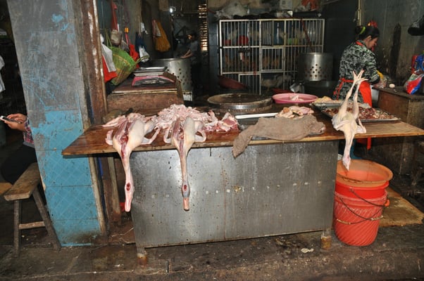 China, Guilin, Bilder aus der Markthalle