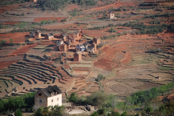 Madagaskar, Landleben, Terrassenfelder