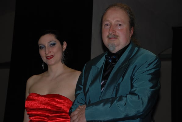 KuBe Konzert "Auf den Flügeln des Gesangs" mit Ljiljana Winkler (Sopran), Schlosskeller am 20. April 2013. Ljiljana Winkler mit Michael Britz