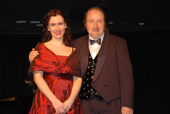 Marion Wildegger Bitz und Michael Britz nach dem Konzert "Von Hexen, Feen und Märchenwesen" am 08. März 2014 in der Breite 63. Marion Wildegger war überragend (wie immer)