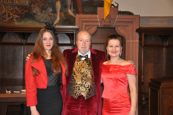 KuBe Konzert "Die Nacht ist einsam ohne Dich", 19. November 2021 im Rathausfestsaal Saarbrücke, Elisa Wehrle, Michael Britz und Natalia Malkova. 