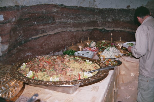 Jordanien, Petra. Festessen