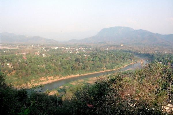 Laos, Luang Prabang, Blick vom Berg Phu Si