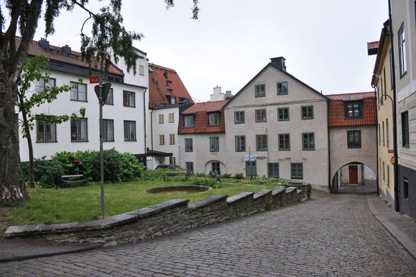 Schweden, Gotland, Visby, Stadtmauer und Altstadt