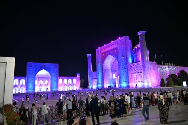 Usbekistan, Sarmakand bei Nacht